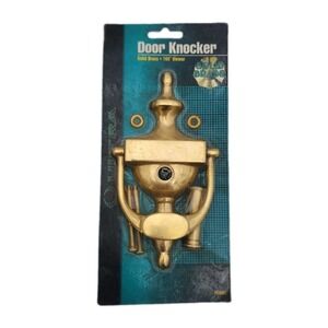 New Ultra Hardware Solid Brass Door Knocker W/ 160° Viewer Peephole